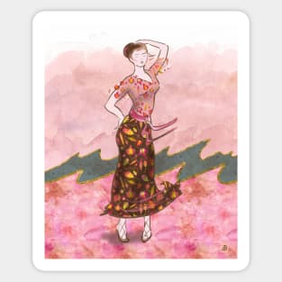 Fashion Model Dancing Sticker